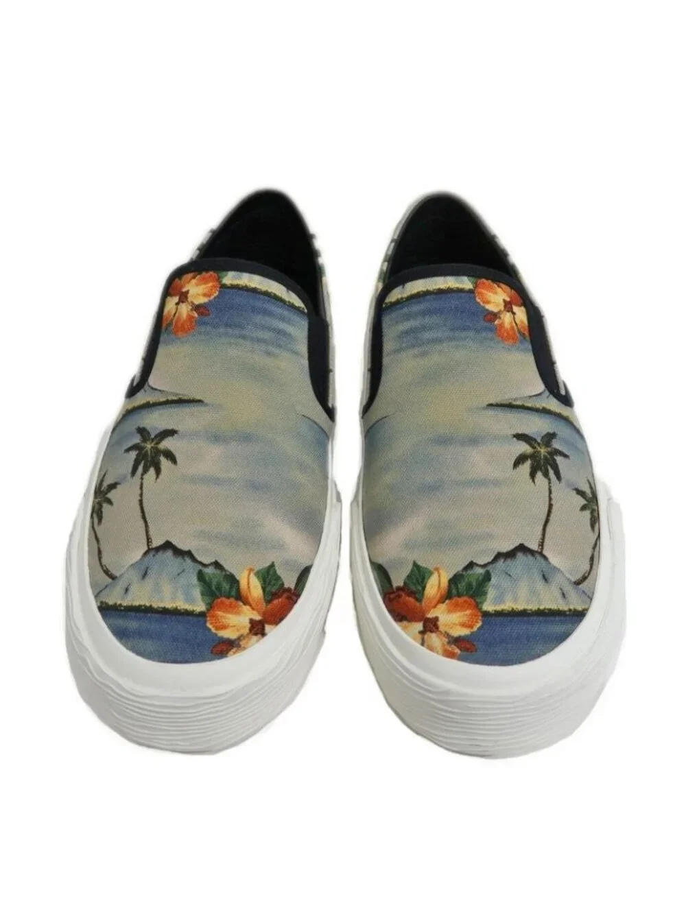 Celine Slip-Ons Tropical Pattern Gray Shoes Apparel Size 43